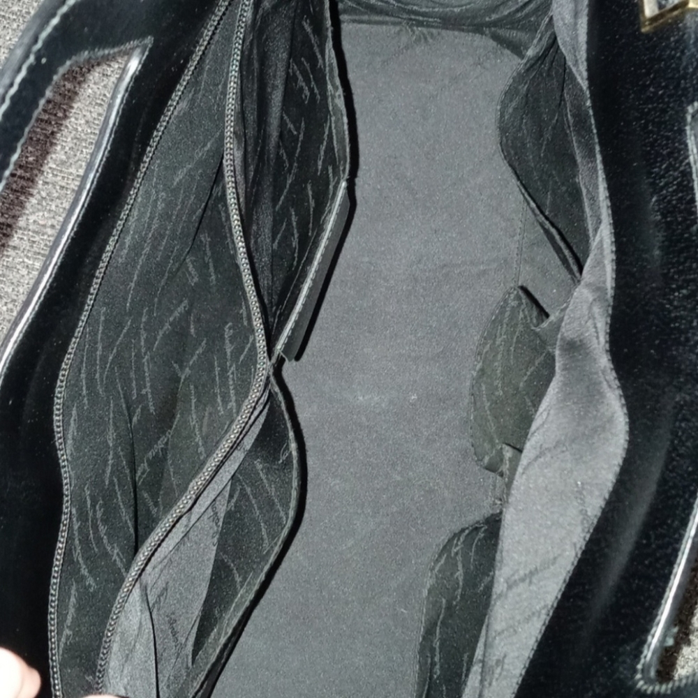 🖤VTG Ferragamo🖤 - BW-21 1850 Top Handle Nylon/Leather Bag - Picture 14 of 16